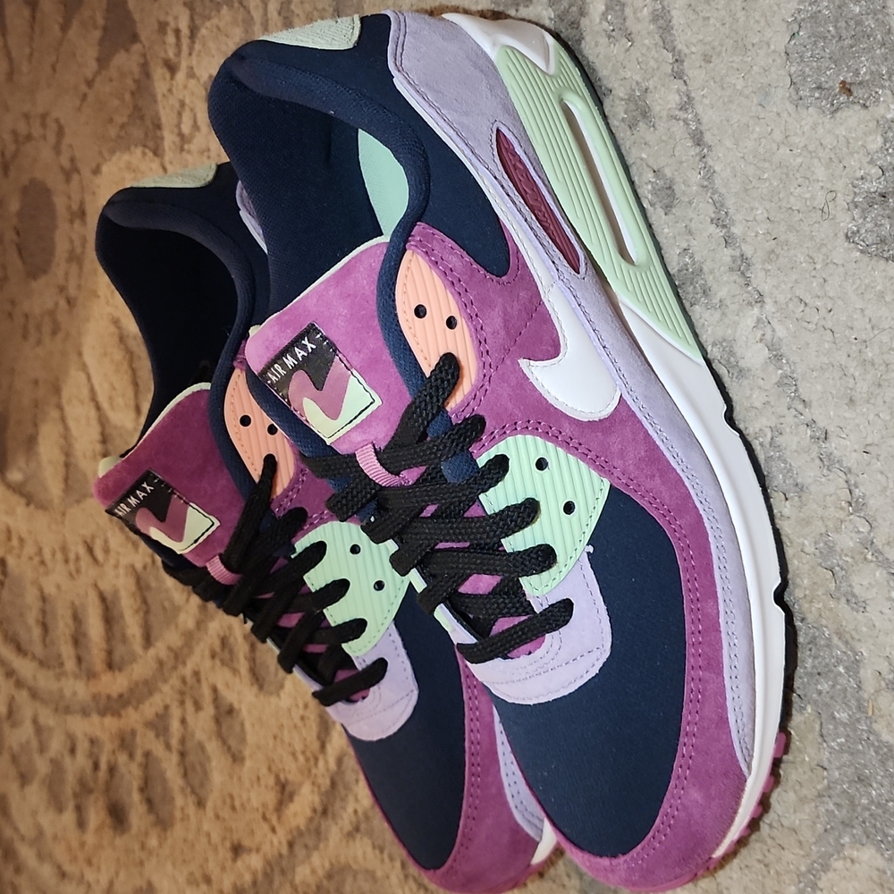 Nike Air Max 90 NRG Light Bordeaux Armory Navy Sneakers 11.5